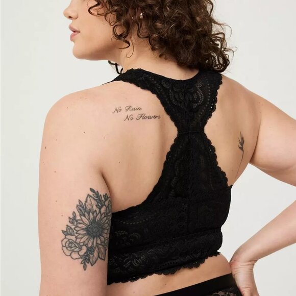 NWT Torrid Curves Bralette Black Lace Racerback | Size 2 (2X) - Picture 3 of 16
